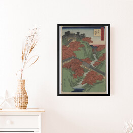 Obraz w ramie Utugawa Hiroshige Kyōto tōfukuji tsūtenkyō. Reprodukcja obrazu