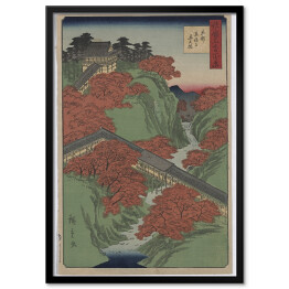 Plakat w ramie Utugawa Hiroshige Kyōto tōfukuji tsūtenkyō. Reprodukcja obrazu