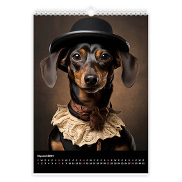 Kalendarz 13-stronicowy Kalendarz z psami