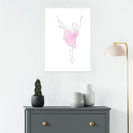 Plakat Baletnica w minimalistycznym wydaniu