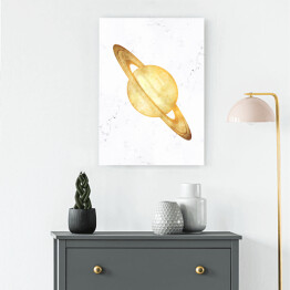 Obraz klasyczny Złote planety - Saturn