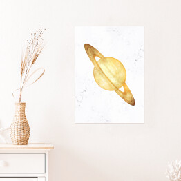 Plakat Złote planety - Saturn