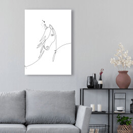 Obraz na płótnie Koń - ilustracja - białe konie