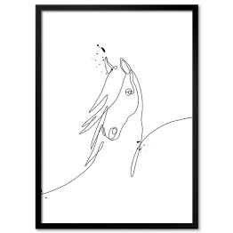 Obraz klasyczny Koń - ilustracja - białe konie