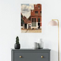 Plakat samoprzylepny Jan Vermeer Uliczka Reprodukcja