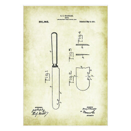 Plakat samoprzylepny H. E. Chandler - patenty na rycinach vintage