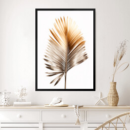 Obraz w ramie Złoty liść palmowy