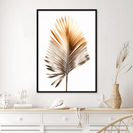 Plakat w ramie Złoty liść palmowy