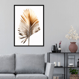 Plakat w ramie Złoty liść palmowy