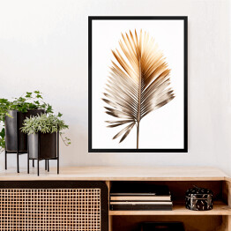 Obraz w ramie Złoty liść palmowy