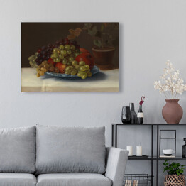 Obraz na płótnie Magnus von Wright Martwa natura. Winogrona i jabłka. Reprodukcja obrazu