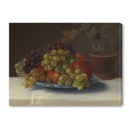 Obraz na płótnie Magnus von Wright Martwa natura. Winogrona i jabłka. Reprodukcja obrazu