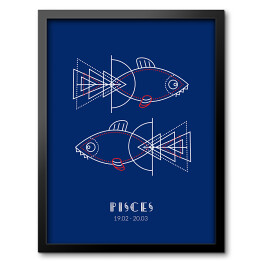 Obraz w ramie Znaki zodiaku - ryby