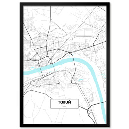 Plakat w ramie Mapa Torunia 