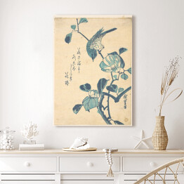 Obraz na płótnie Utugawa Hiroshige Camellia and Bird. Reprodukcja