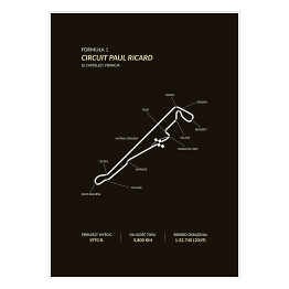 Plakat samoprzylepny Circuit Paul Ricard - Tory wyścigowe Formuły 1