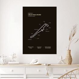Plakat samoprzylepny Circuit Paul Ricard - Tory wyścigowe Formuły 1