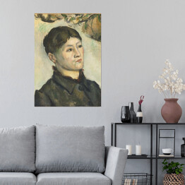Plakat samoprzylepny Paul Cezanne "Portret Pani Cezanne" - reprodukcja