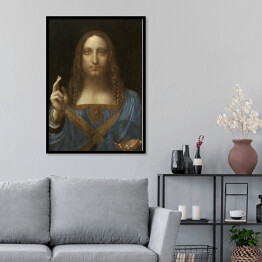 Plakat w ramie Leonardo da Vinci "Zbawiciel świata" - reprodukcja