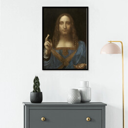 Plakat w ramie Leonardo da Vinci "Zbawiciel świata" - reprodukcja