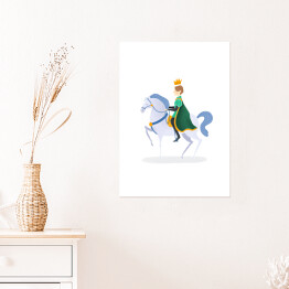 Plakat Bajkowy książę na koniu