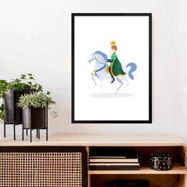 Obraz w ramie Bajkowy książę na koniu