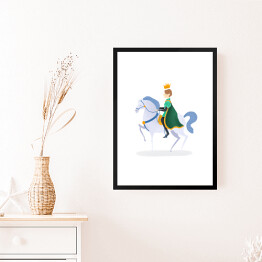 Obraz w ramie Bajkowy książę na koniu