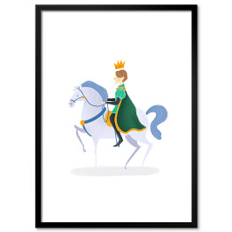 Obraz klasyczny Bajkowy książę na koniu