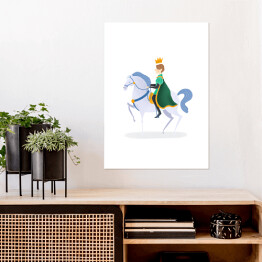 Plakat Bajkowy książę na koniu