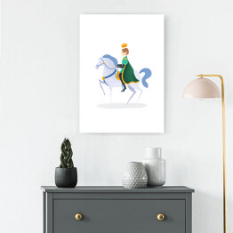 Obraz klasyczny Bajkowy książę na koniu