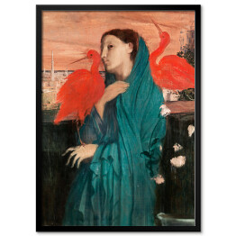 Plakat w ramie Young Woman with Ibis Edgar Degas. Reprodukcja obrazu