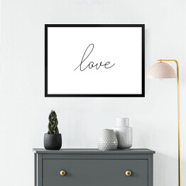 Obraz w ramie "Love" - minimalistyczna typografia