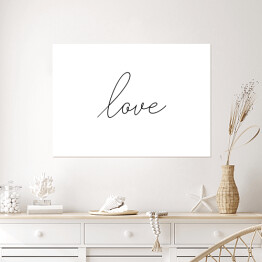 Plakat samoprzylepny "Love" - minimalistyczna typografia
