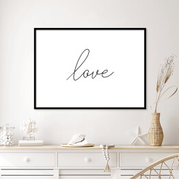 Plakat w ramie "Love" - minimalistyczna typografia