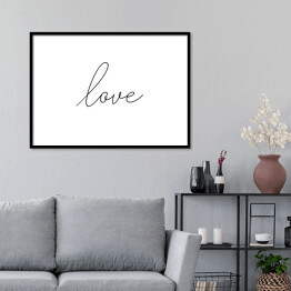 Plakat w ramie "Love" - minimalistyczna typografia