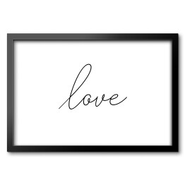 Obraz w ramie "Love" - minimalistyczna typografia