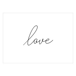 Plakat samoprzylepny "Love" - minimalistyczna typografia
