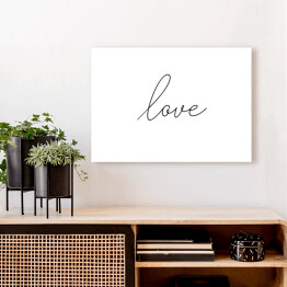 Obraz na płótnie "Love" - minimalistyczna typografia