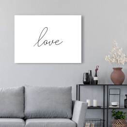 Obraz na płótnie "Love" - minimalistyczna typografia