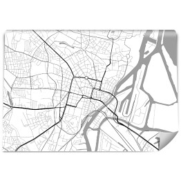 Fototapeta winylowa zmywalna Minimalistyczna mapa Szczecina