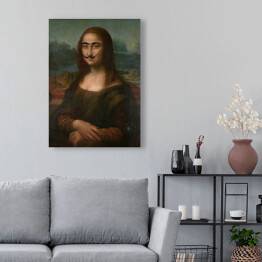 Obraz na płótnie Mona Lisa z wąsami
