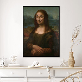 Plakat w ramie Mona Lisa z wąsami