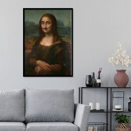 Plakat w ramie Mona Lisa z wąsami