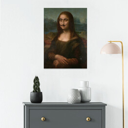 Plakat samoprzylepny Mona Lisa z wąsami