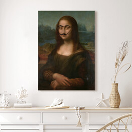 Obraz na płótnie Mona Lisa z wąsami