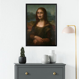 Obraz w ramie Mona Lisa z wąsami