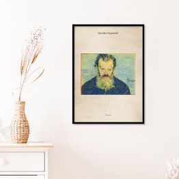 Plakat w ramie Stanisław Wyspiański "Portret ojca" - reprodukcja z napisem. Plakat z passe partout