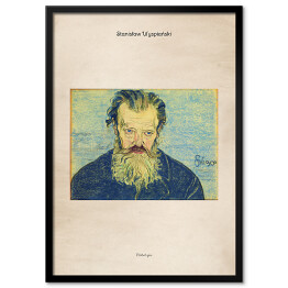 Plakat w ramie Stanisław Wyspiański "Portret ojca" - reprodukcja z napisem. Plakat z passe partout