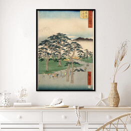 Plakat w ramie Utugawa Hiroshige Fujisawa Fuji on the Left at Nanki no Matsubara Reprodukcja obrazu
