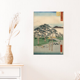Plakat samoprzylepny Utugawa Hiroshige Fujisawa Fuji on the Left at Nanki no Matsubara Reprodukcja obrazu